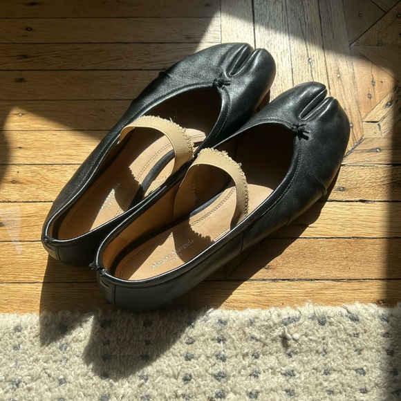 Maison Martin Margiela Black Leather Flats